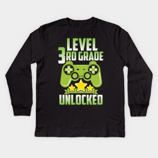 Level 3rd Grade Unlocked Kids Long Sleeve T-Shirt